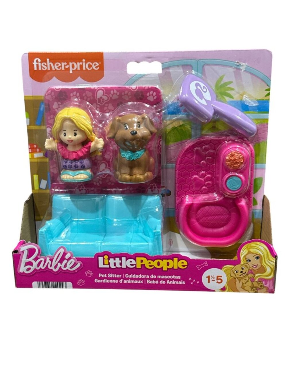 Barbie Little People Pet Sitter Playset By Fisher-Price Ages 1-5 Includes Figure